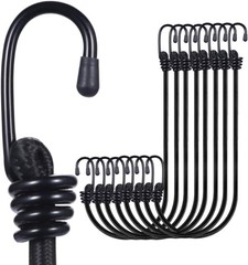 Yuxh Bungee Cords Heavy Duty Outdoor 2ft 24inch-8Pcs, Black24inch8pcs