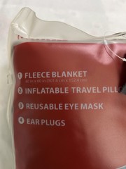 NEW Embark comfort travel set – blanket, inflatable pillow, eye mask & earplugs