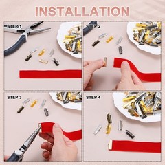 280Pcs Polka Dot Terminals 20mm with Clamps for DIY, for KC-Gold