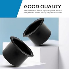 2PCS Car Cup Holder Insert, Recessed Drop in Metal Cup Drink Can Holder, Large C