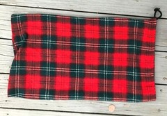 Vintage Pendleton pure virgin Wool Shoe Bag w drawstring Plaid 16 x 9 USA Made