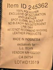 LL Bean Personal Organizer Toiletry Bag Medium Diamond Gray Orange Trim