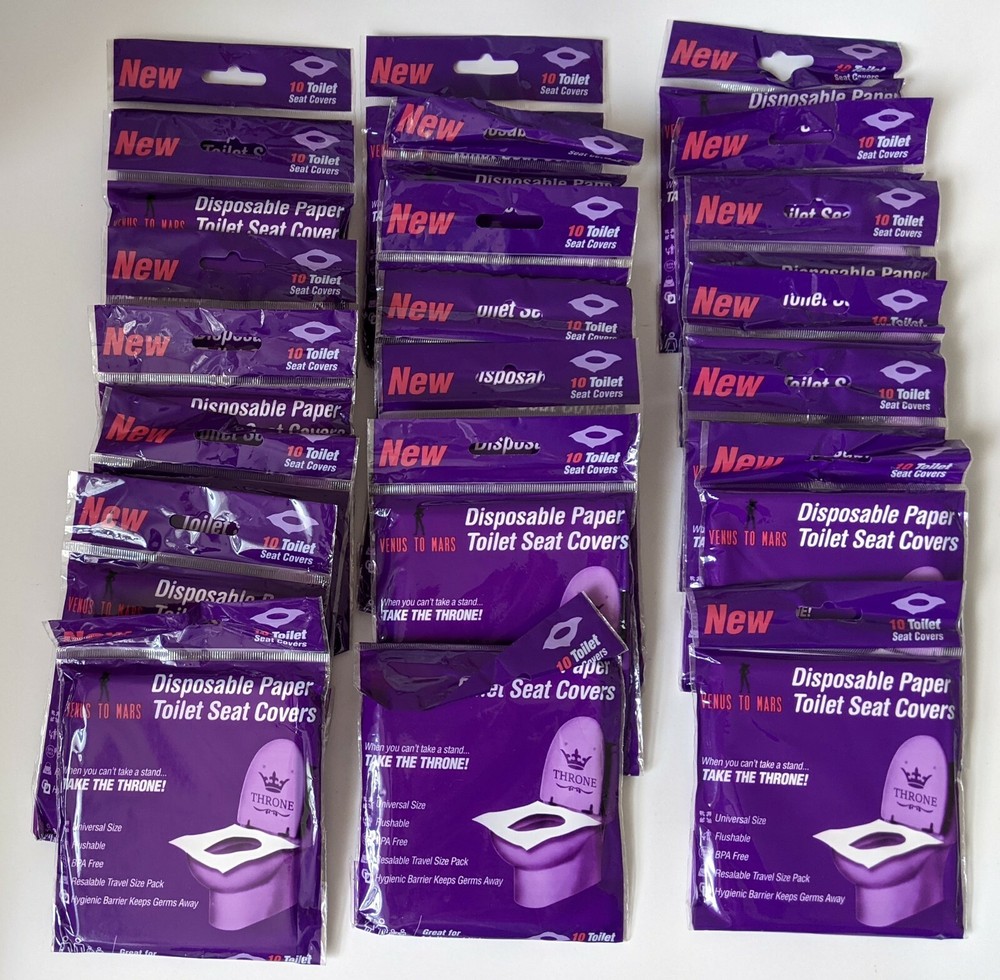 210 Venus to Mars Toilet Seat Covers (21 Packs of 10) Public Bathroom Travel