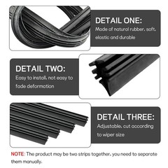 Hbxdeco 4PCS Car Windshield Wiper Blades Refills, 26&Prime; Adjustable Size of Univ…