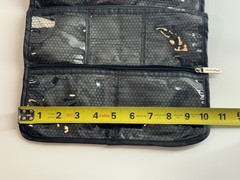 Travelon Roll Up Hanging Jewelry/Makeup/Organizer Bag 6 Zippered Clear Pouches