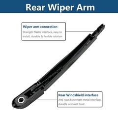 Rear Windshield Wiper Blade Arm Set for Nissan Rogue 2008-2013 / for Juke 201…
