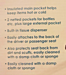 Edge Home Backseat Car Organizer with Cooler Great for Travels (T5)