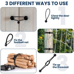 Wowangce 100 Pcs 6 Inch Ball Bungee Cords Tarp Tie Downs 6 Inch, Black