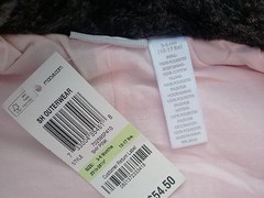 NWT Infant Baby Girls 3-6 Months Snowsuit Pram Bunting Faux Fur Bear & Hood NICE