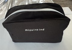 New Mizuiro Ind Black Zipper Pouch Canvas Toiletry Cosmetic Bag Japan Accessory.
