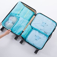 7 Set Packing Cubes, Travel Foldable Luggage Organizers Storage Bag