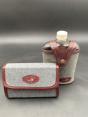 One Travel Gillette Wool Sleeved Whiskey Flask & Manicure/Shaving Kit