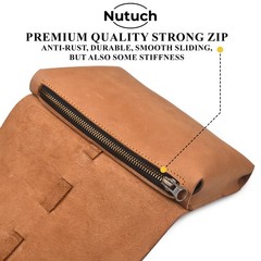 Leather Cable Cord Organizer Roll | Tech Bag | Zipper Travel Accessory Pouch