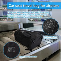 Jenen Jnzen Car Seat Travel Bag Wheels Car Seat Bag For Airplane Padded
