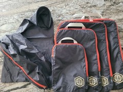 Tripped Travel Gear Compression Packing Cubes 6-Piece Gray Orange