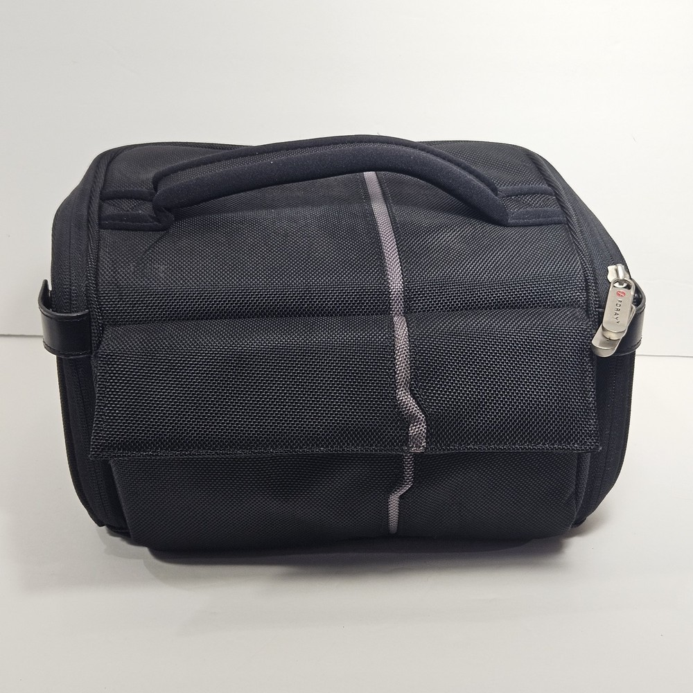 Foray Travel Toiletry Bag Black Medium Top Handle Soft Carry Zip Neoprene