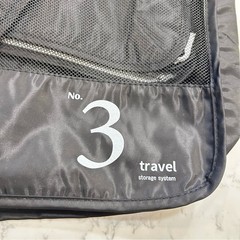 3 Black Packing Storage Bags for Travel