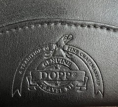 Dopp Tie Necktie Travel Case 16.5&Prime; X 5.25&Prime; Black Leather Tie Storage