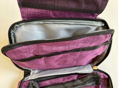 Toiletry Bag Multiple Compartments 3-Sections 8.5&Prime;x5.5&Prime;x3.5&Prime; Purple NEW