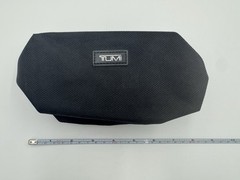 Tumi Travel Bag Black Small Toiletry Style For Delta Zip Up Zipper Hand USA