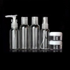 6pcs Make Up Spray Bottle Lotion Case Container Traveling Set Kits with Pouch