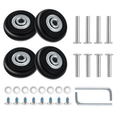 30 Pcs Suitcase Wheels Replacement Kit Rubber Swivel Caster Luggage Wheels