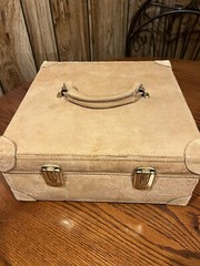 Leather Suede Box /suitcase Made In Morocco
