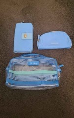 Vera Bradley travel accessories womens, wallet, make up bag, and clear large