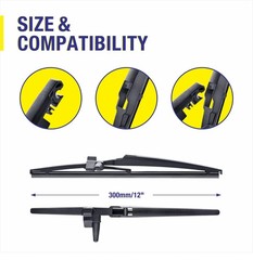 12&Prime; Rear Wiper Blade for Toyota 4Runner 2003-2009 – Replacement BACK Wiper