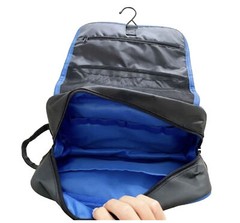 Mercedes Benz-Toiletry Bag-Black/Blue-Authentic-(NEW-IN BAG)