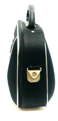 JOE USA Womens Travel Case Vanity Bag Black Zip Lock Mirror Carry On