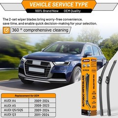 OEM Wiper Blades Replacement for Audi A4 Q5 Q3 A5 RS5 S5 allroad 2009-2020 Or…