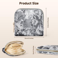 SEIUACN Travel Jewelry Holder,Anti-Scratch&Portable Organizer Silver