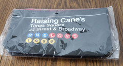 Raising Cane&rsquo;s Times Square Travel Pouch/Toiletry Bag, Black Red Blue One Love