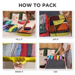 Dot&Dot Large Packing Cubes For – 5Pc Packing Cubes For – Organizer
