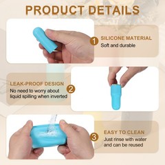 8pcs 0.88&Prime; Dia Travel Silicone Bottle Covers, Blue