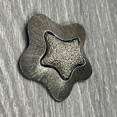 Silver Tone Star Flower Clip-On Pendant Enhancer Scarf Slide Fashion Jewelry