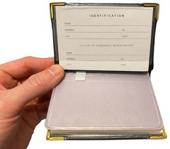 SET OF 2 – 4&Prime;X3&Prime; ID CARD HOLDER BUSINESS CARD ADDRESS BOOK