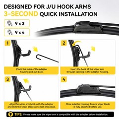DOGTAIL 26 »+ 16 » Wiper Blades for Toyota RAV4 2013-2025 Honda CR-V 2012-201…