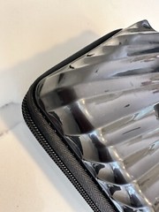 TUMI for DELTA Amenity Travel Case Color Grey Black Hard Case Only Empty
