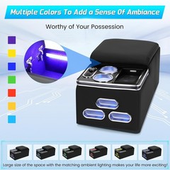Upgrade Car Universal Center Console Armrest Organizer with Inductive Charging