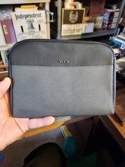 TUMI for Delta Airline Amenity Kit Travel Zipper Pouch Gray