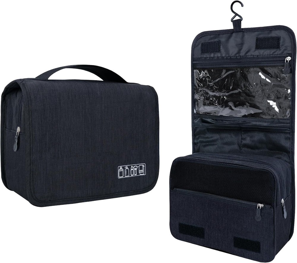 Travel-Ready Waterproof Cosmetic Bag with Multiple Compartments – Unisex Design