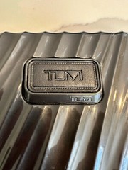 TUMI for DELTA Amenity Travel Case Color Grey Black Hard Case Only Empty