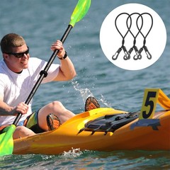 Durable Rubber Bungee Cords Set 4Pcs Black with Dual Hooks for Home and Camping
