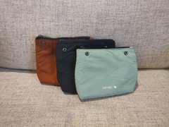 Caraa Snappy Snap-together Amenity Pouches (4)-Green/Brown/Black Gently Used