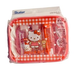 Sanrio Hello Kitty Mini Travel Toiletry 5 pc Set, Toothbrush Comb Bottles Kawaii