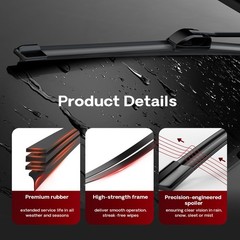 Toyota Sienna Windshield Wiper Blades Set 28 + 20&Prime; + 16&Prime; Replacement 2011-2020&Prime;