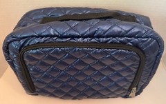 One (1) Single iFLY Quilted Packing Toiletry Cube w/Handle 12x8x5” Metallic Blue