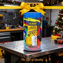 ELEAD 33 Piece Premium Bungee Cords Assortment 33PCS Cord, Colorful